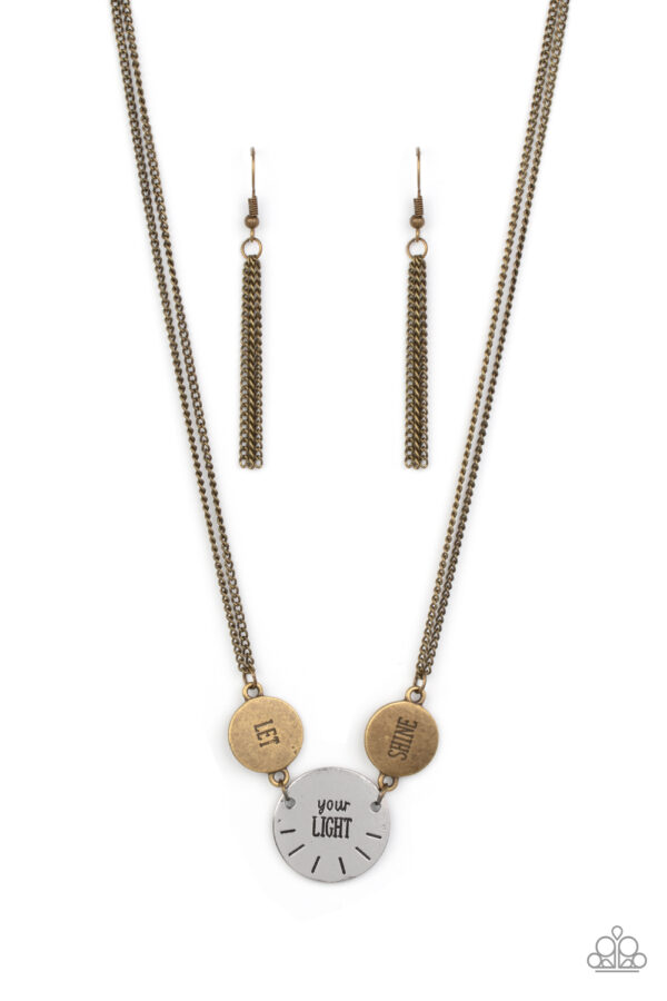Shine Your Light - Brass Inspirational Necklace