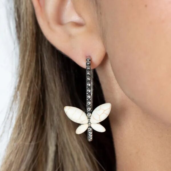 Bohemian Butterfly - White ♥ Earrings