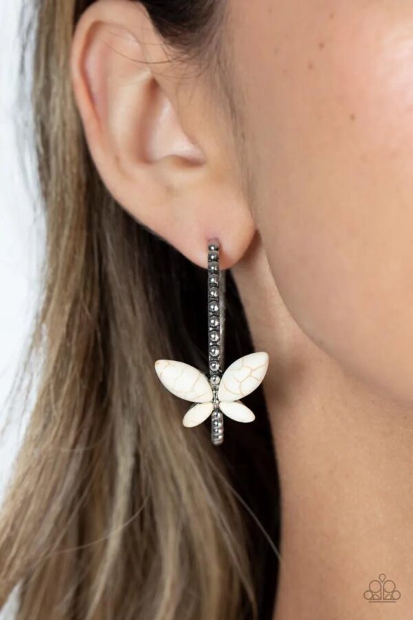 Bohemian Butterfly - White ♥ Earrings