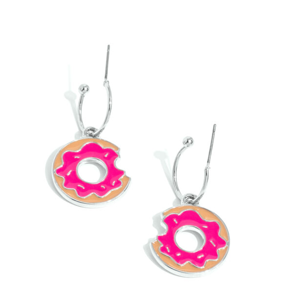 Donut Delivery - Pink tiny Hoop Earrings