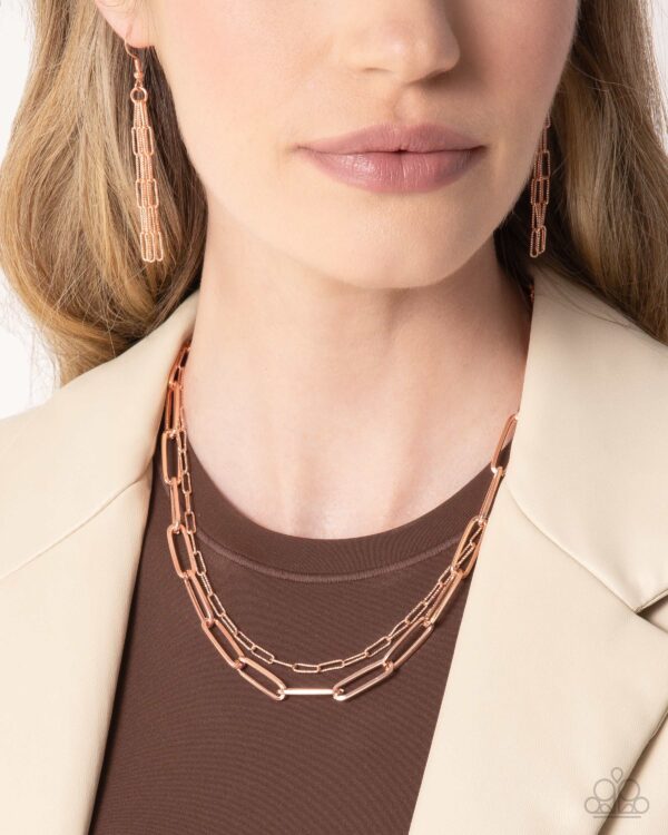 Complete Look
Necklace: "Monochromatic Matinee - Copper" 
Bracelet: "Matinee Mashup - Copper" - Image 3
