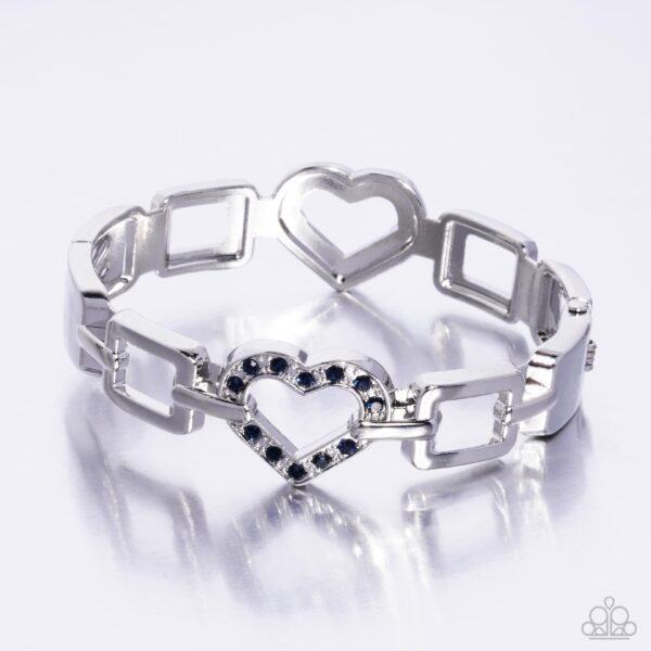 Flashy Fondness - Blue Heart Bracelet - Image 3