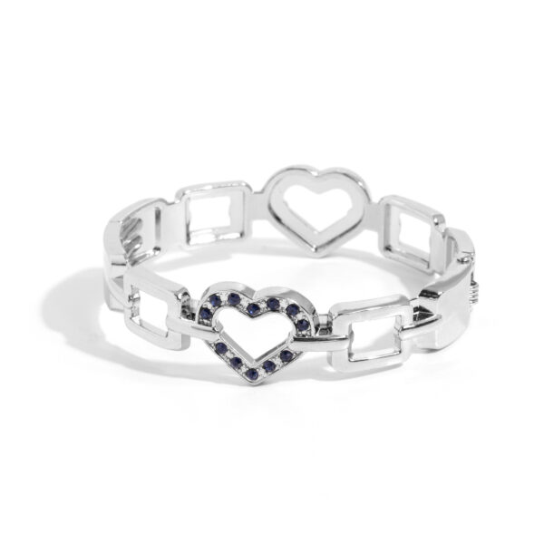 Flashy Fondness - Blue Heart Bracelet