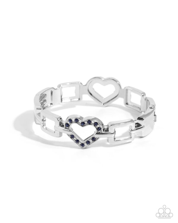 Flashy Fondness - Blue Heart Bracelet