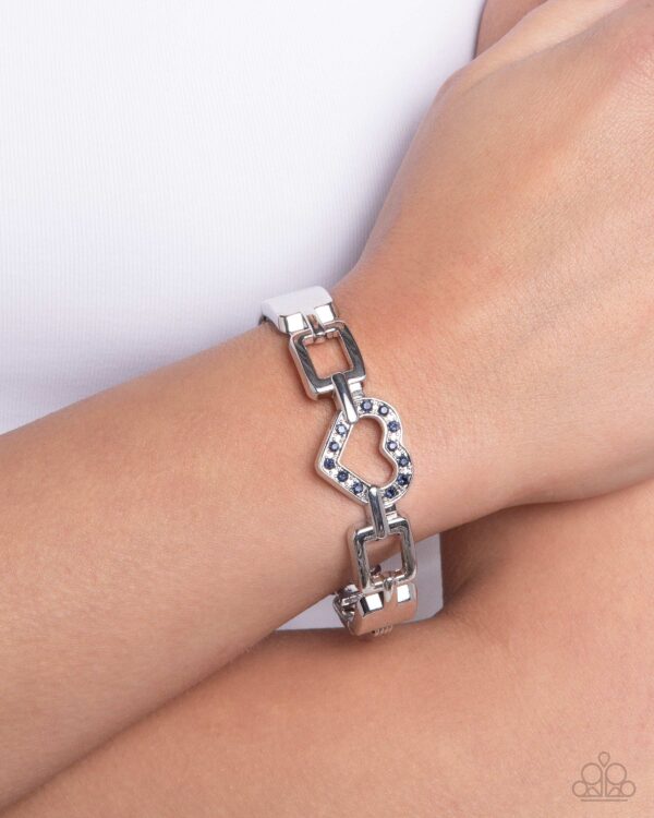 Flashy Fondness - Blue Heart Bracelet - Image 2