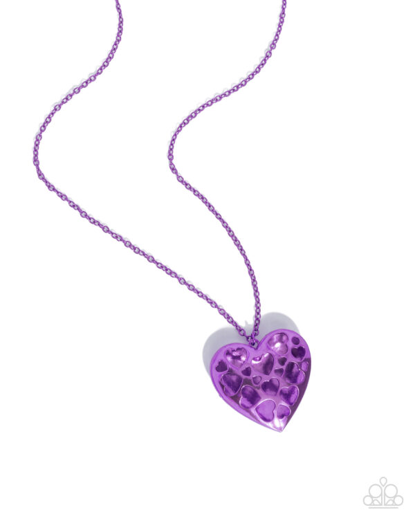 Valentines View - Purple 💜 Heart Necklace Set