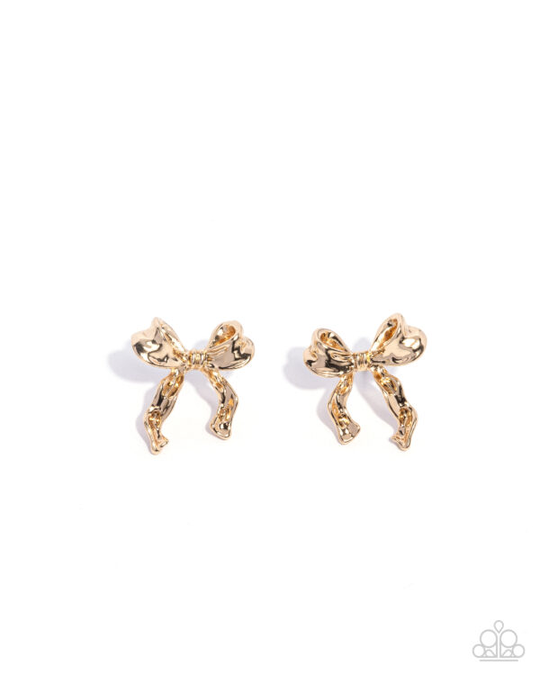 Princess Treatment - Gold Bow Post Earrings