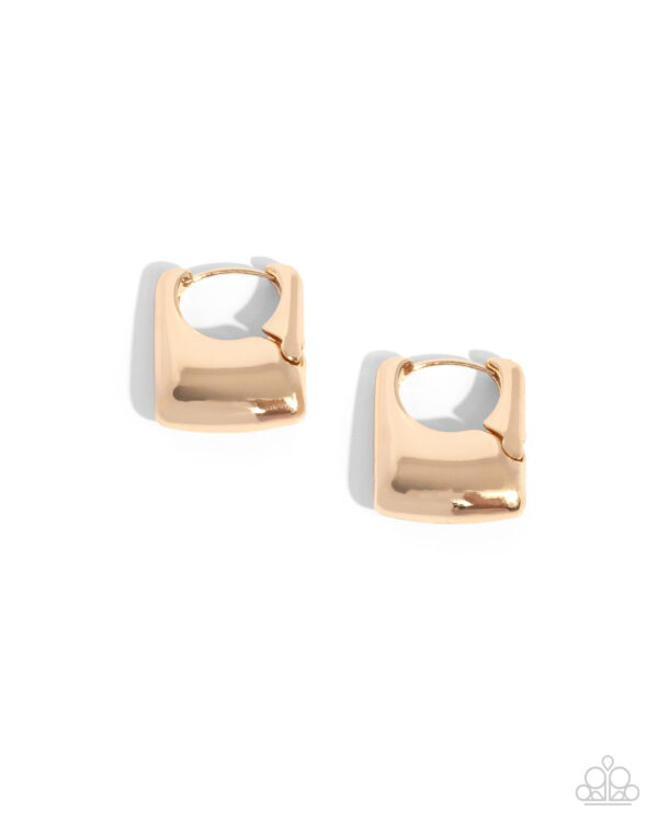 Square Symmetry - Gold Hoop Earrings