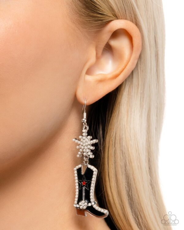 Compelling Cowboy - Black Earrings - Image 2