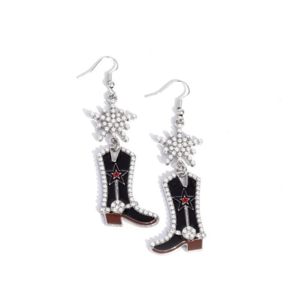 Compelling Cowboy - Black Earrings