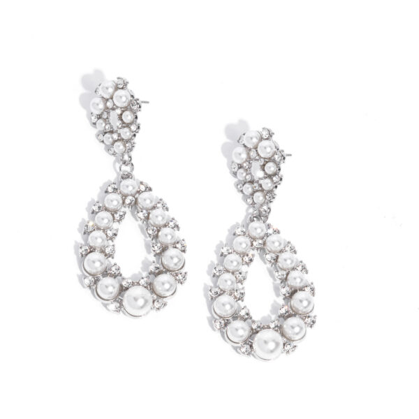 Dapper Debut - White Post Earrings
