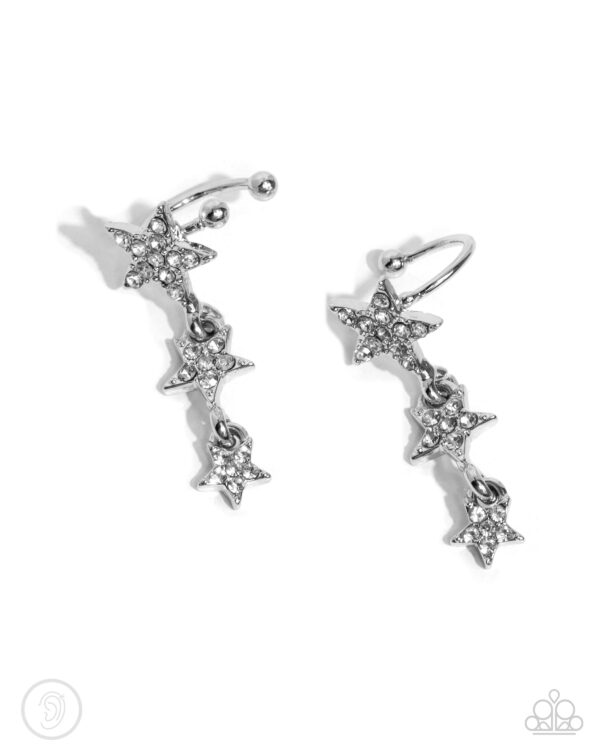 Stellar Surge - White Ear Cuffs