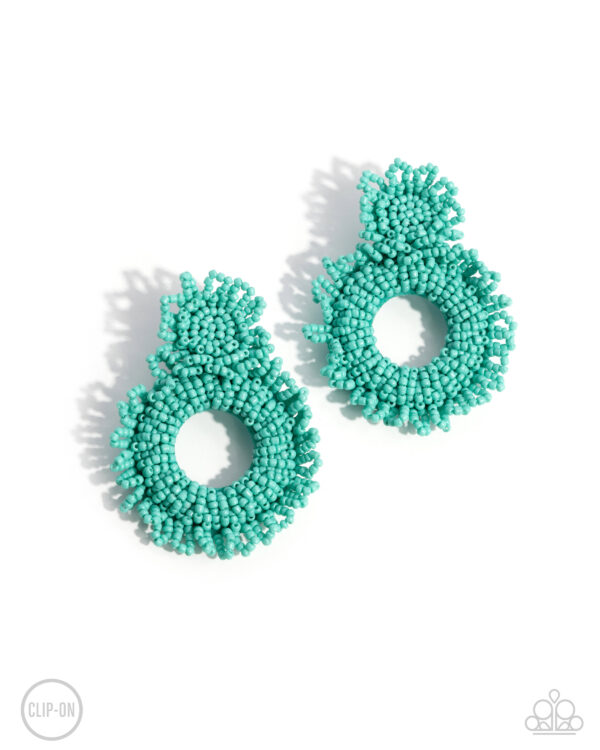 Explosive Energy - Blue CLIP-ON Earrings