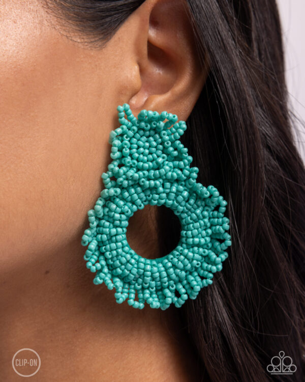 Explosive Energy - Blue CLIP-ON Earrings - Image 2