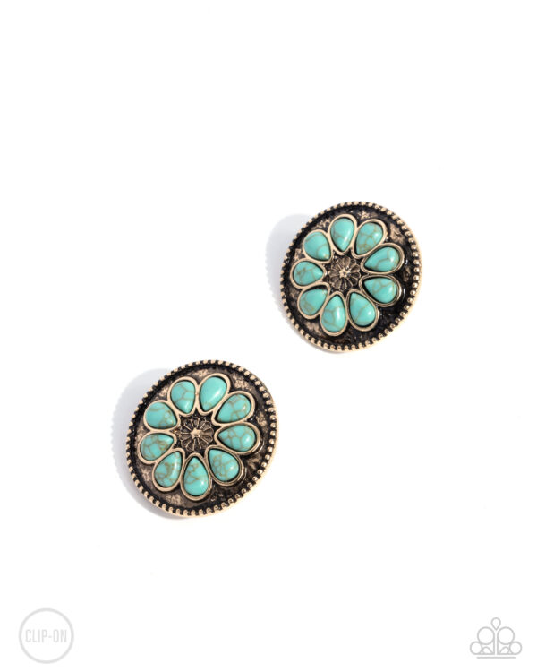 Promising Passage - Gold Clip-on Earrings