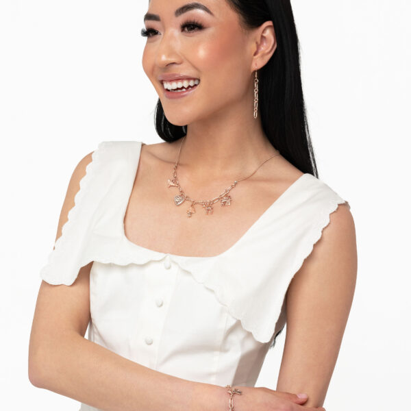 Complete Look
Necklace: "Fairytale Fanfare - Rose Gold"
Bracelet: "Fairytale Flourish - Rose Gold"