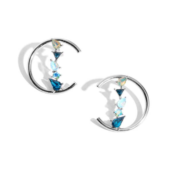 Pronged Patchwork - Blue Post Earrings