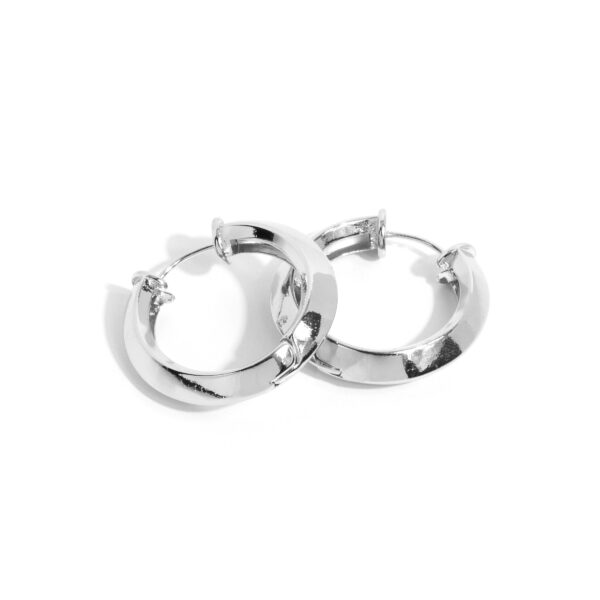 Hinged Homage - Silver Hinged Hoops