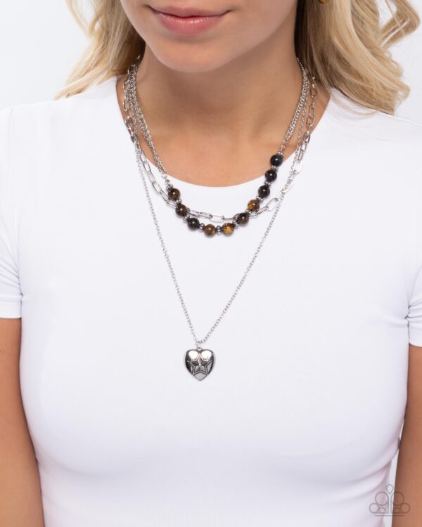 Home Stretch - Brown Heart 🤎 Necklace Set - Image 2