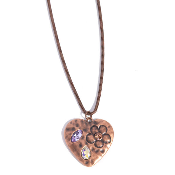 Outgoing Opulence - Copper Heart Necklace Set