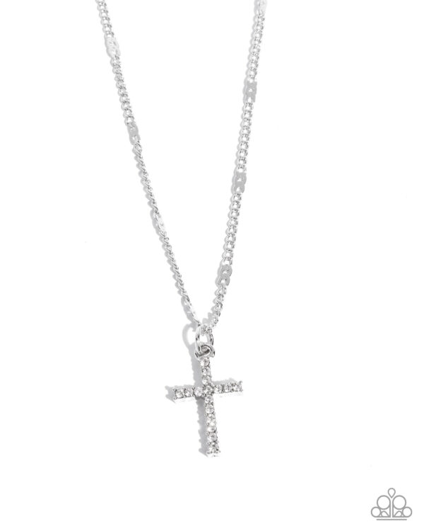 Endless Faith - White Cross Necklace