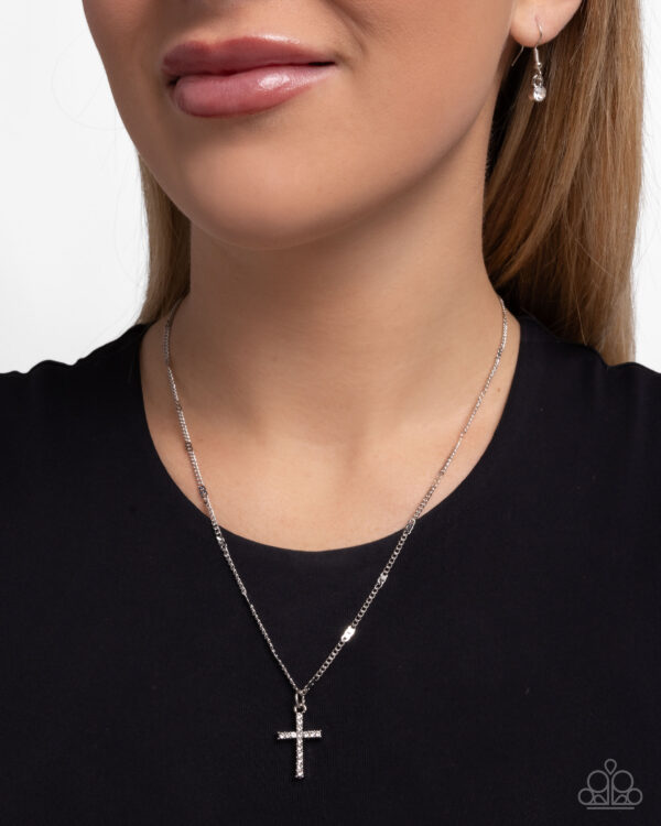 Endless Faith - White Cross Necklace - Image 2