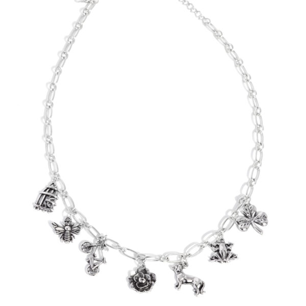 Storyteller Sheen - Silver Charm Necklace