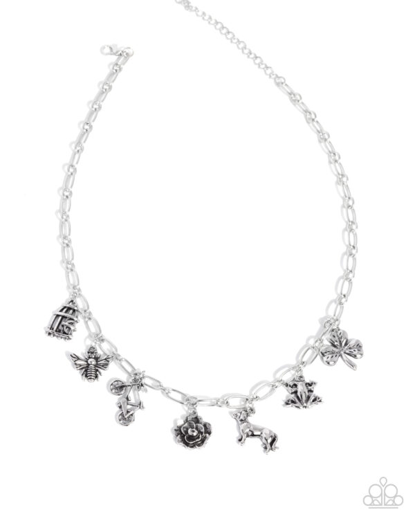 Storyteller Sheen - Silver Charm Necklace