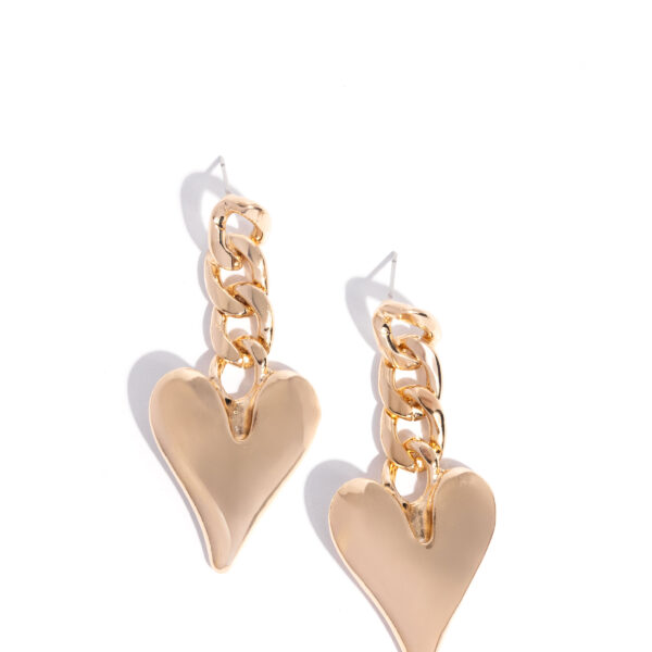 Mechanic Match - Gold Heart Post Earrings