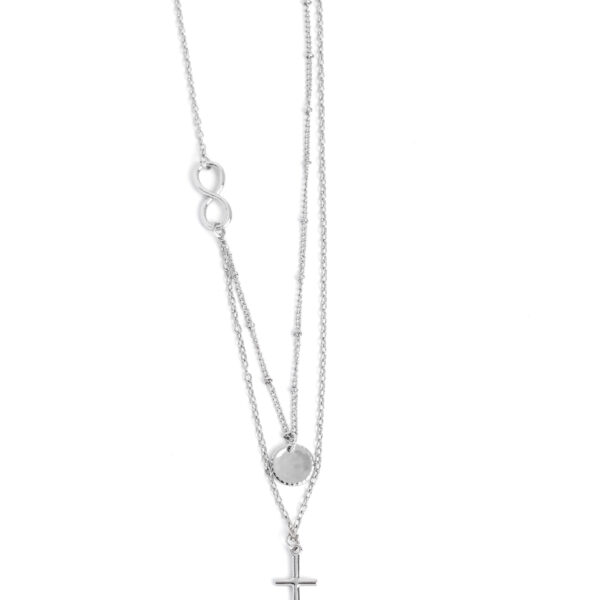 Eternal Embrace - Silver Cross Necklace Set