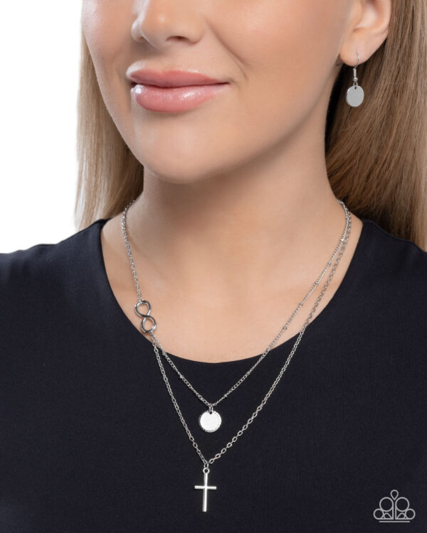 Eternal Embrace - Silver Cross Necklace Set - Image 3