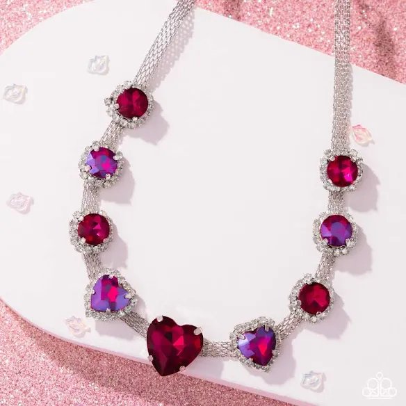 Valentines Vibe - Pink Heart Choker