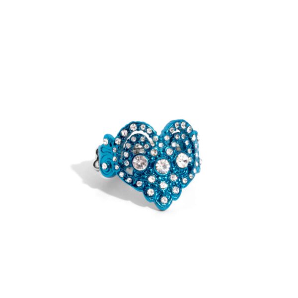 Gallant Glitter - Blue Heart Ring