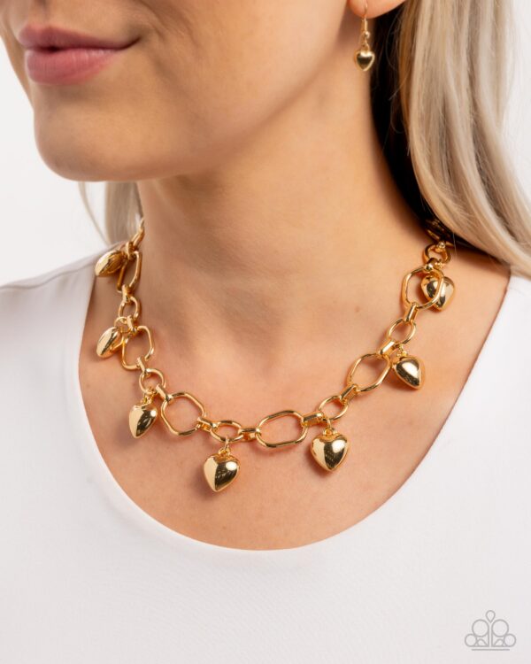 Hey Lover - Gold Heart Necklace - Image 2