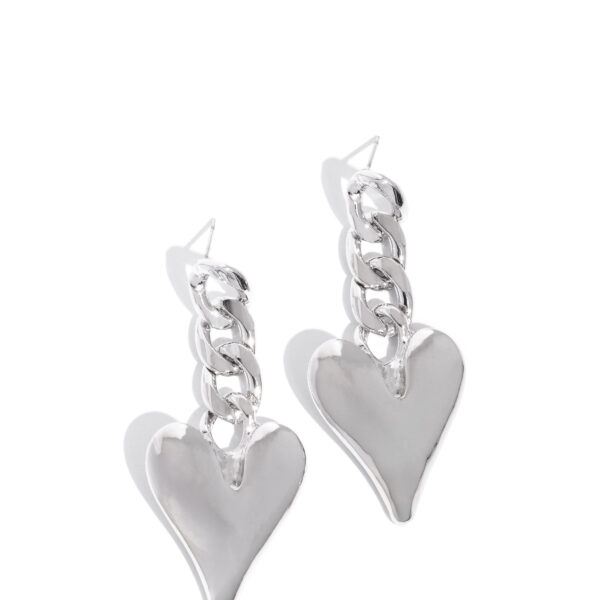 Mechanic Match - Silver Heart Post Earrings