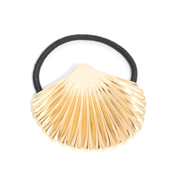 Short Seashell - Gold Hair Tie