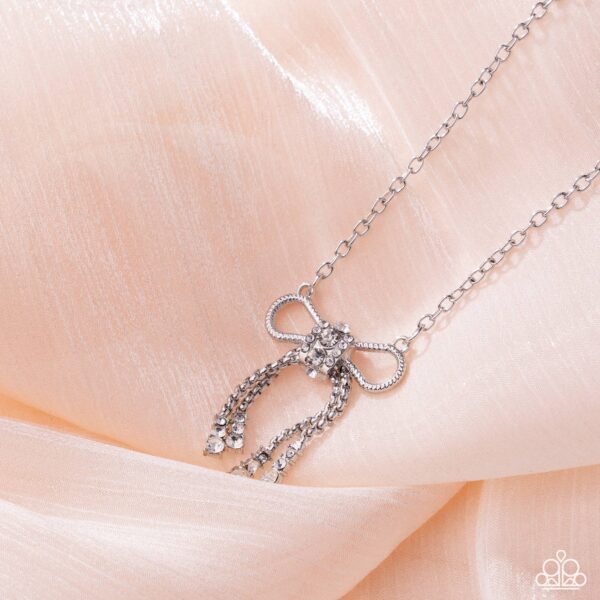 Coquette Celebrity - White Bow Necklace - Image 4