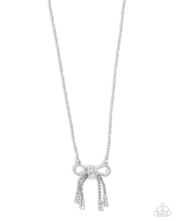 Coquette Celebrity - White Bow Necklace
