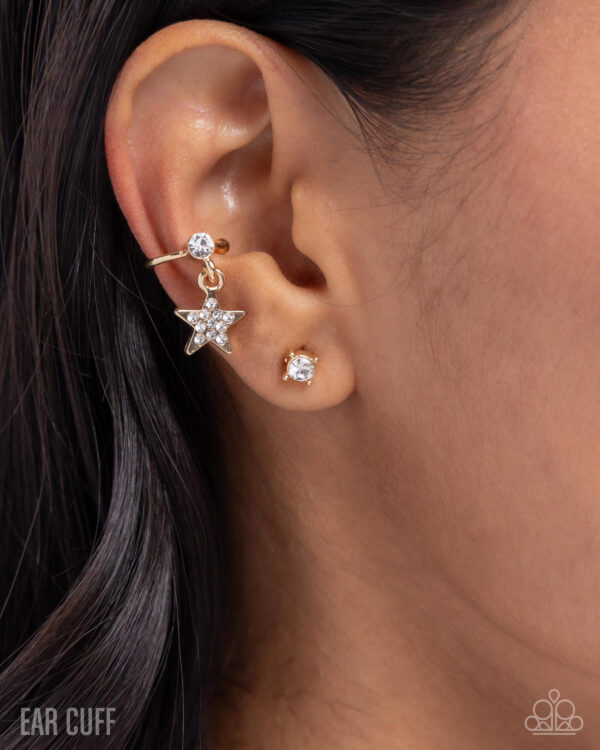 Cosmic Cool - Gold Star Ear Cuff - Image 2