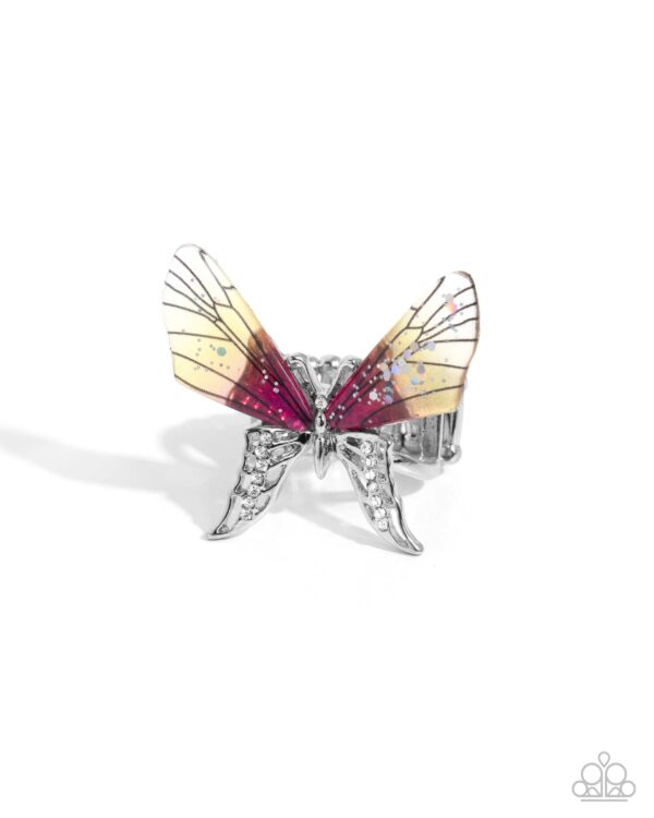 Light Landing - Yellow Butterfly Ring