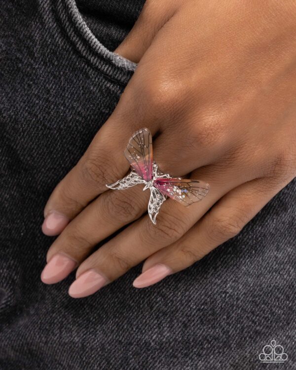 Light Landing - Yellow Butterfly Ring - Image 2
