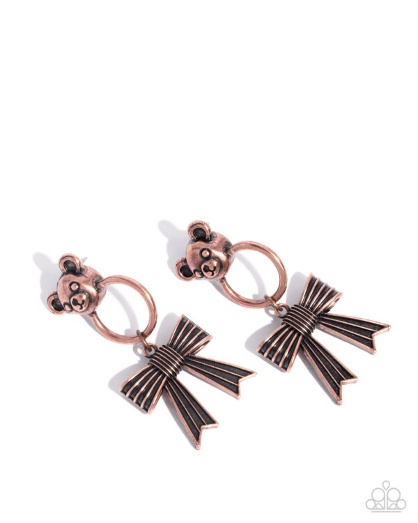 Bear in Mind - Copper Post Earrings