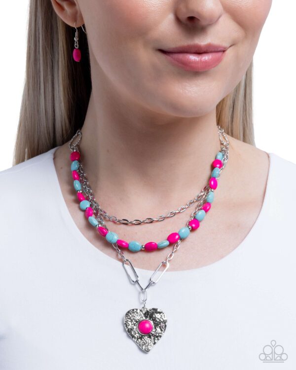 Frankly Flirting - Pink Heart Necklace💕 - Image 2