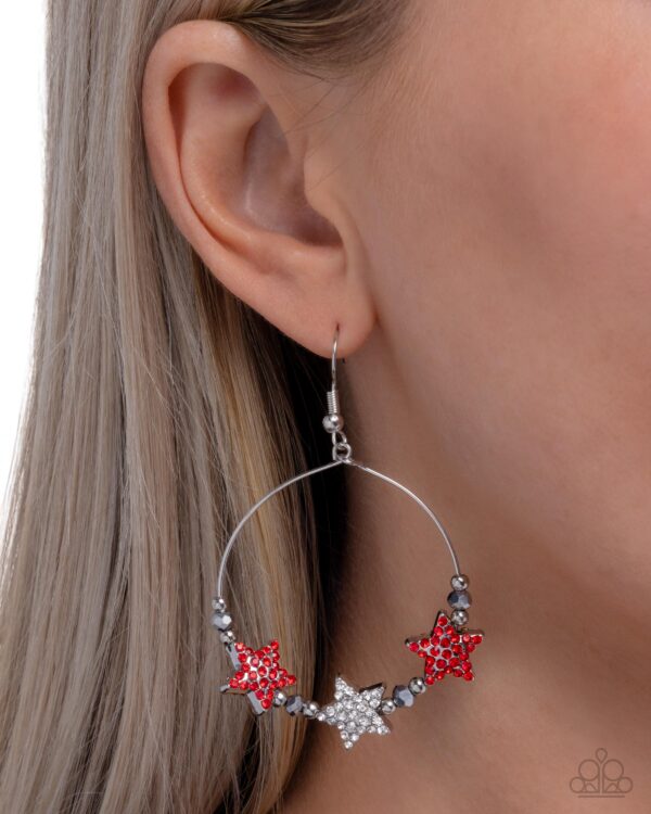 Country Countdown - Red Star Earrings - Image 2