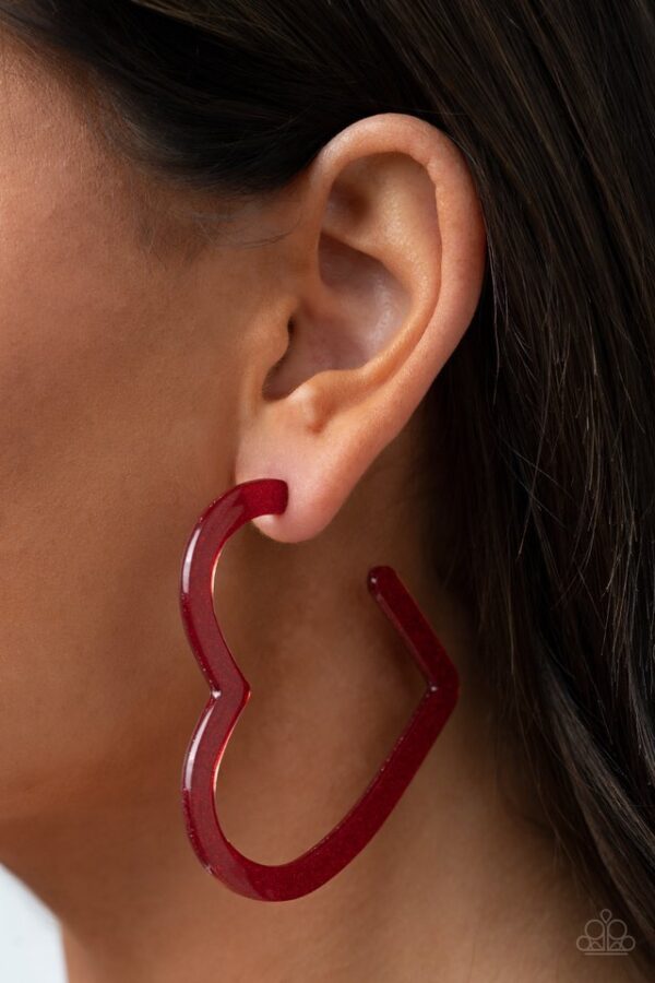 Heart-Throbbing Twinkle - Red Heart Hoop ❤️ - Image 2