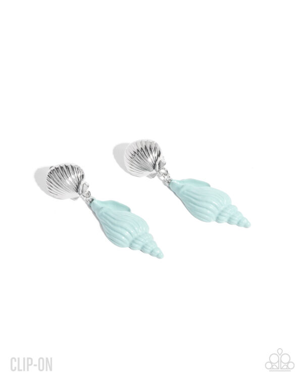 Coastal Collage - Blue CLIP-ON Earrings