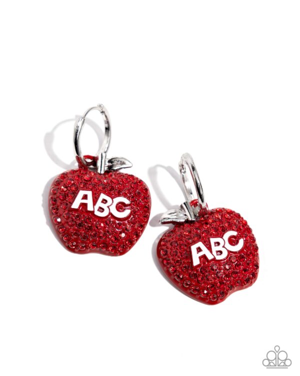 Adorable ABCs - Red Hinged Hoop Earrings
July 2025 Life of the Party Exclusive