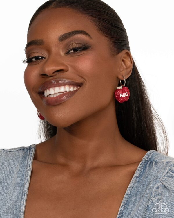 Adorable ABCs - Red Hinged Hoop Earrings
July 2025 Life of the Party Exclusive - Image 3